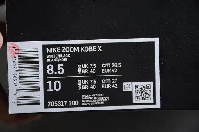 Kobe 10 'Fundamentals' - Nike - 705317 