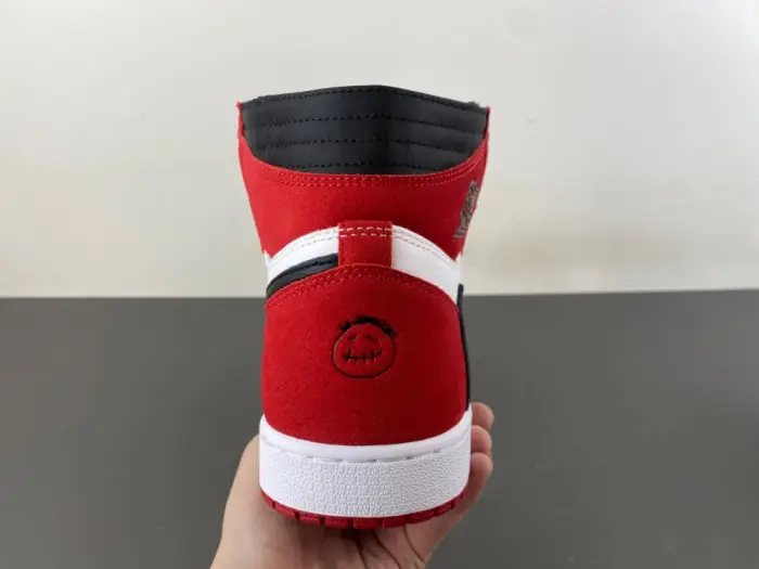 AIR JORDAN 1 TRAVIS SCOTT WHITE RED AND BLACK 