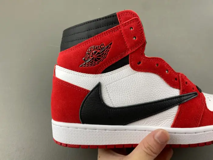 AIR JORDAN 1 TRAVIS SCOTT WHITE RED AND BLACK 