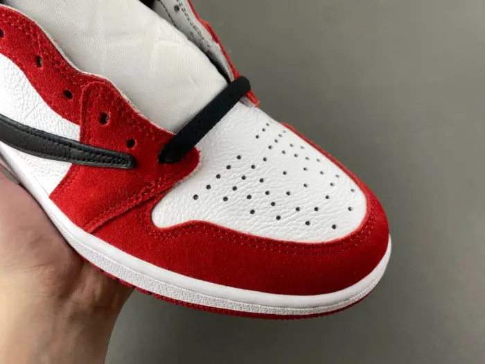 AIR JORDAN 1 TRAVIS SCOTT WHITE RED AND BLACK 