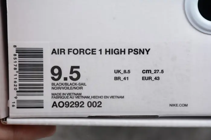PSNY Nike Air Force 1 High Black 