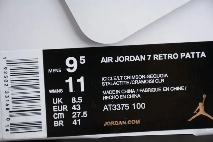 Patta Air Jordan 7 Icicle 