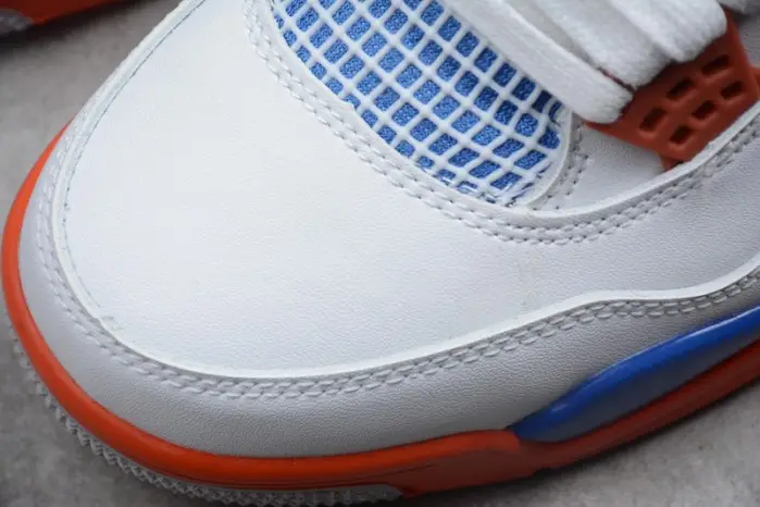 Air Jordan 4 White Bright Crimson-Royal Blue 