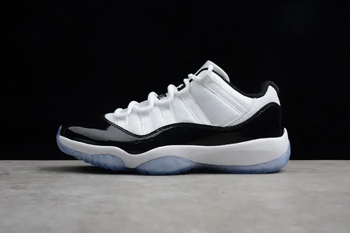 AIR JORDAN 11 RETRO LOW "CONCORD" BLACK  WHITE mens 