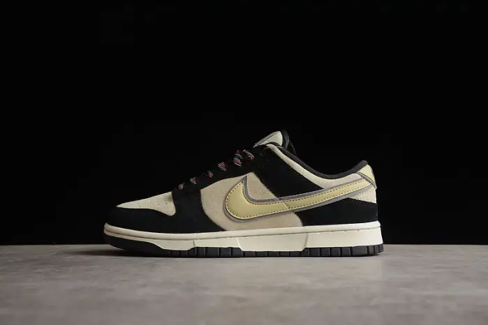 Nike Dunk Low LX Black Suede Team Gold (Women's) 