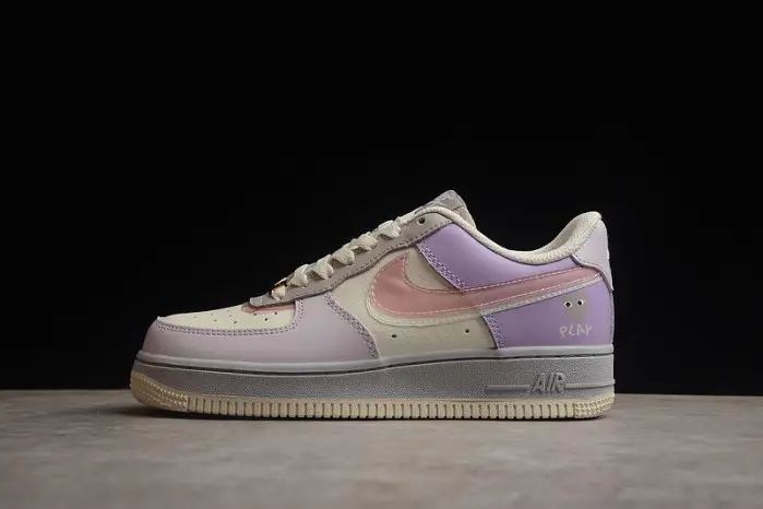 Nike Air Force 1 07 Beige Purple Grey 