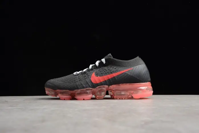 NikeLab Air VaporMax Flyknit Black/Big Red womens  CECDE372