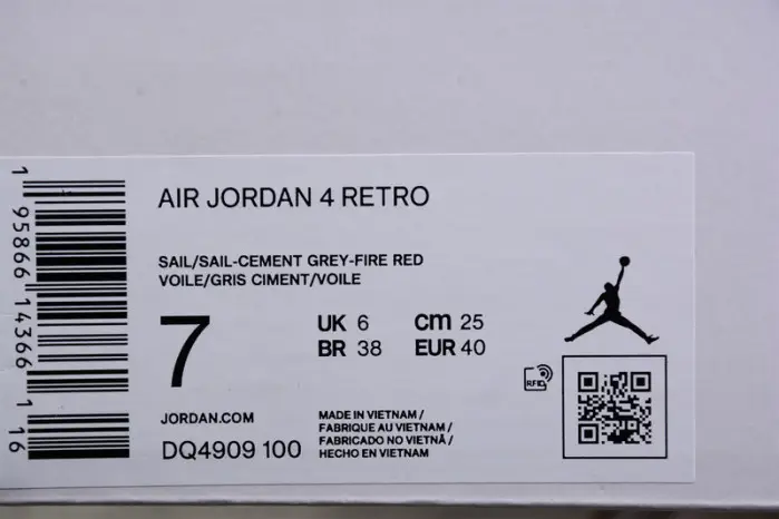AIR JORDAN 4 CANVAS SAIL CEMENT GREY 