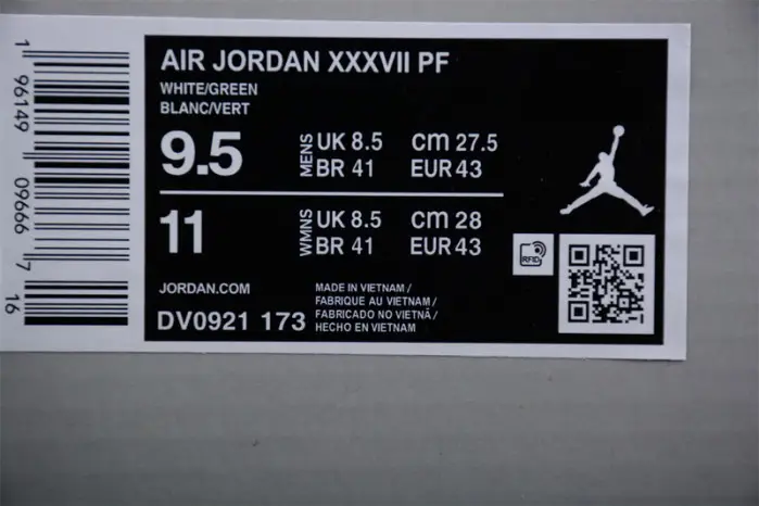 GUO AILUN X AIR JORDAN 37 PF 'WHITE ISLAND GREEN' 