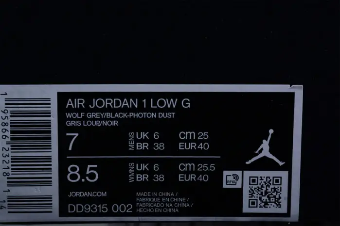 AIR JORDAN 1 LOW GOLF 'WOLF GREY' 