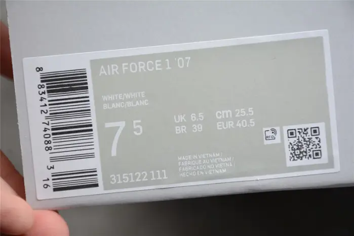NIKE AIR FORCE 1 LOW WHITE 
