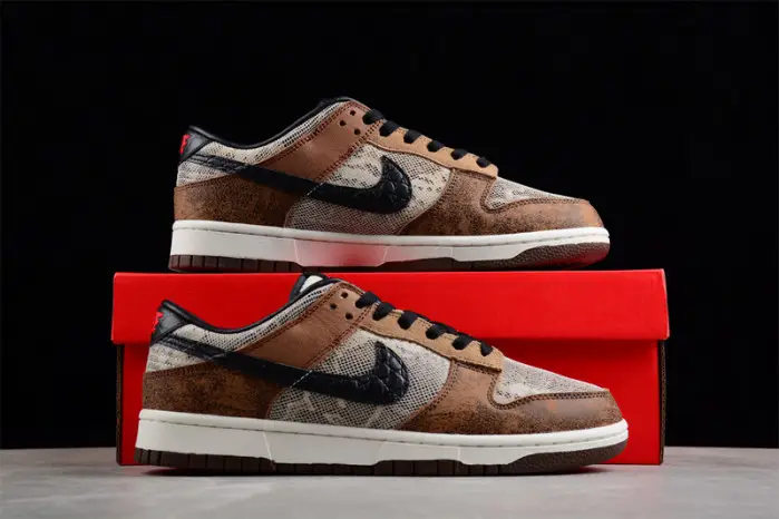 nike dunk low preM1vm 'brown snakeskin' 