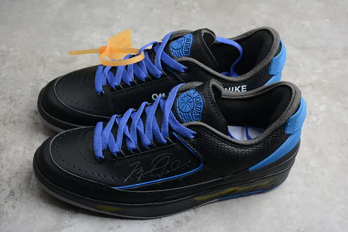 OW x Air Jordan 2 Retro Low SP 'Black Royal' 