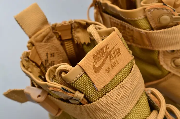 Nike SF Air Force 1 Mid Elemental Gold Leather Shoes 