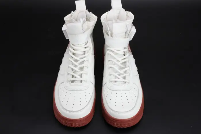 NIKE SF AIR FORCE 1 MID "RED IVORY" WHITE MENS 
