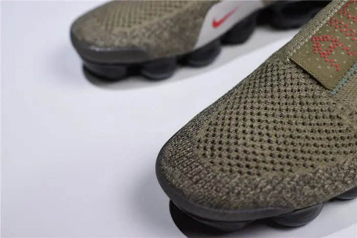 Nike VaporMax FK Moc 2 Natural Olive Habanero Red Air Vapor Max mens 