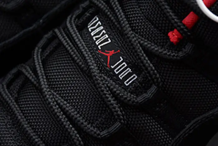 AIR JORDAN 11 RETRO LOW "BRED" BLACK  RED mens 